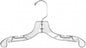 NAHANCO Children’s Plastic Shirt Hangers, Super Heavy Weight - 12" Clear with Long Hook (Pack of 100), Made in USA