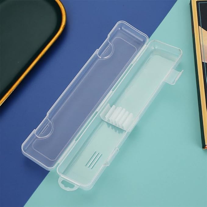 Transparent Tableware Storage Case, Portable Flatware Utensil Box, Clear Cutlery Organziers Container for Spoon Fork Chopsticks for Travel Camping Picnic (B)