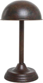 MyGift Hat Holder, Cowboy Hat Rack for Display, Antique Tabletop Wig Stand, Baseball Cap Helmet Organizer, Brown Metal Dome Shape