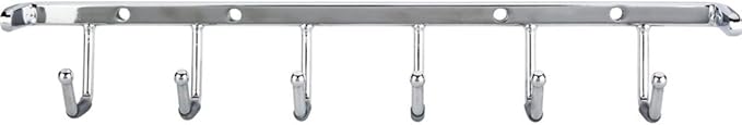 Hardware Resources 296B-PC Six Hook Belt Rack, Polished Chrome