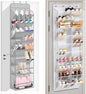 MISSLO Clear Over the Door Shoe Organizer Bundle 30 Pairs Over the Door Shoe Organizer