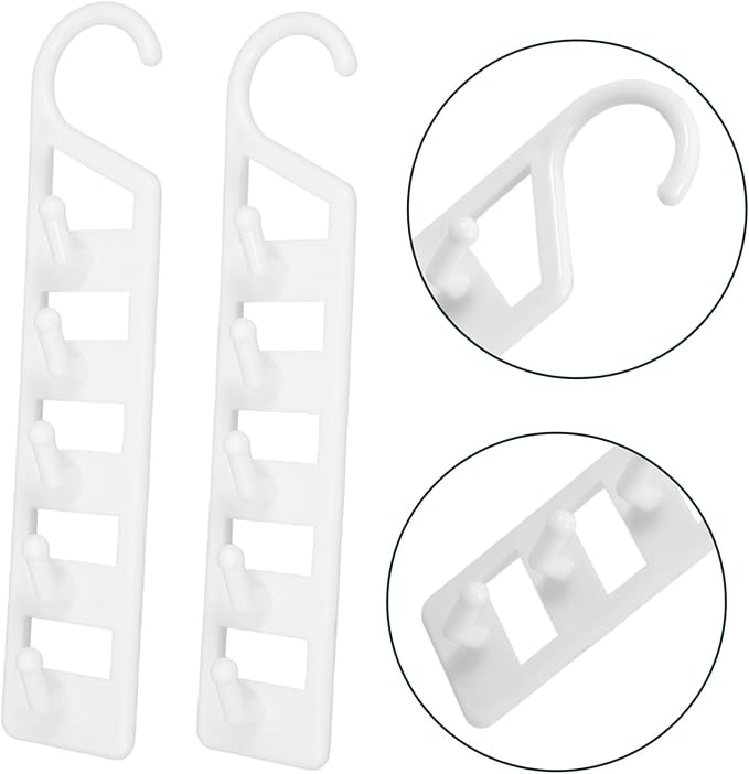 LIFKOME Multifunctional Space Saver Hangers 6 Pack Closet Hangers Heavy Duty Plastic Vertical Organizer for Dorm Rooms