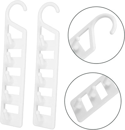 LIFKOME Multifunctional Space Saver Hangers 6 Pack Closet Hangers Heavy Duty Plastic Vertical Organizer for Dorm Rooms