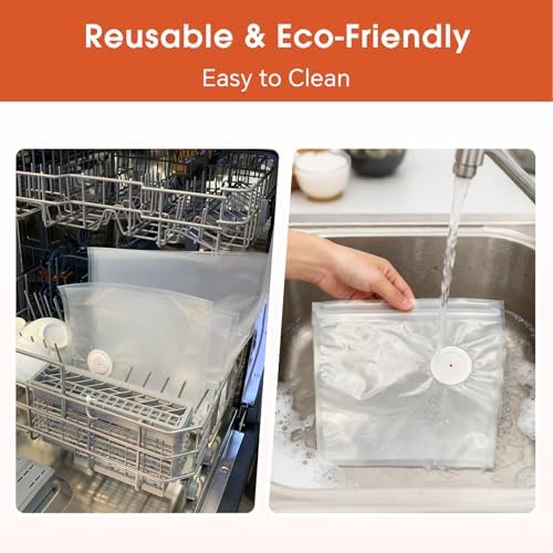 Reusable Vacuum Sealer Bags, 42 Pack 3 Sizes + 7 Clips, BPA Free - Image 7