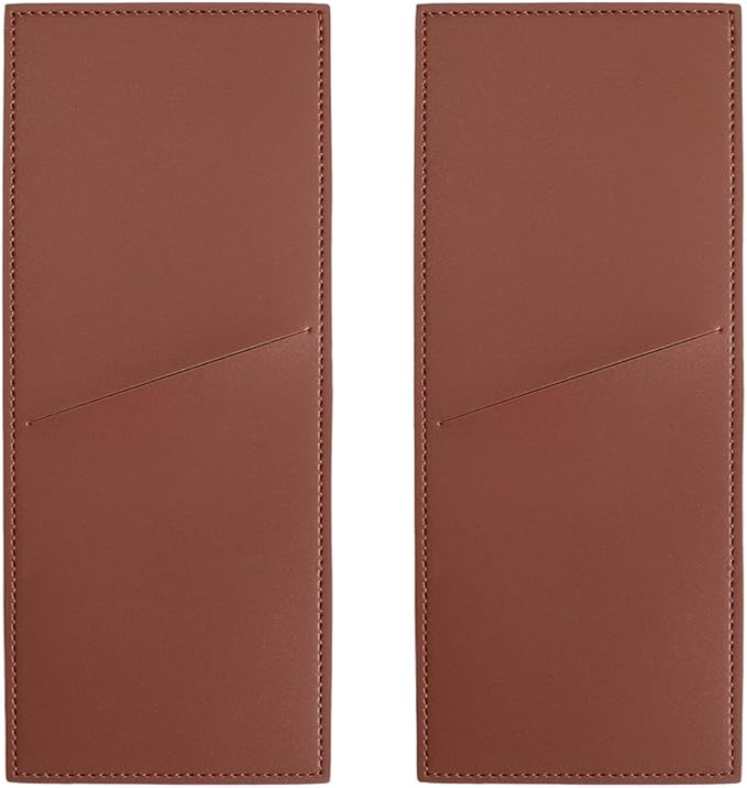 2PCS PU Leather Knife and Fork Sleeves Utensils Holder Pouch Bags Vintage Cutlery Sleeves Brown Leather Rustic Flatware Tableware Storage Place Set Organizer for Home Kitchen Table
