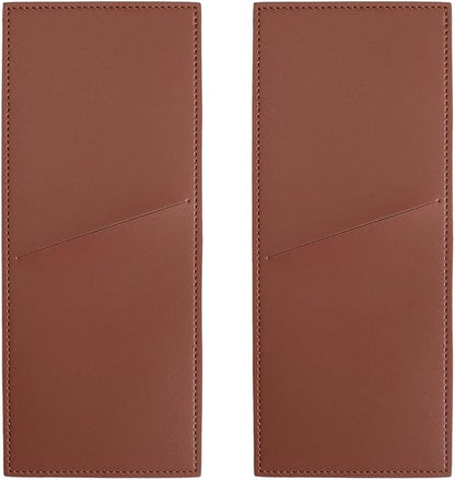 2PCS PU Leather Knife and Fork Sleeves Utensils Holder Pouch Bags Vintage Cutlery Sleeves Brown Leather Rustic Flatware Tableware Storage Place Set Organizer for Home Kitchen Table