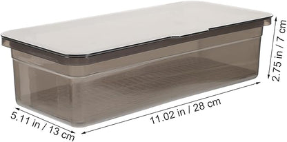 BESTOYARD Box Compact Cutlery 11x5In Organizer Fork Utensil Storage Container Flatware Holder Basket Silverware Tray with Lid Chopsticks Case Utensil Organizer Spoon Red Storage Supplies re-usable