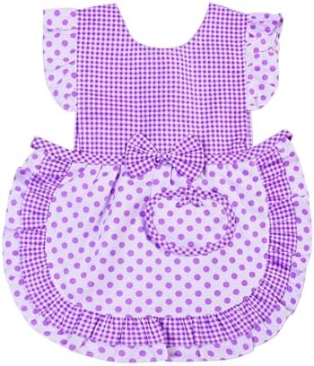 Love Potato Kids Aprons for Girls - Cute Gingham Apron with Pocket - Toddler Girl's Apron for Ages 1-3 Years by LovePotato