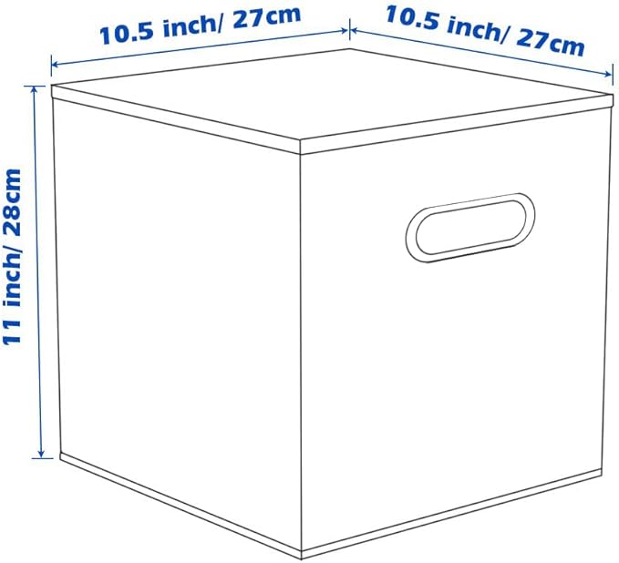 ShellKingdom Storage Bins, Foldable Fabric Storage Cubes And Cloth Storage Organizer Drawer with Metal Handle For Closet And Toys Storage, 11 X 10.5 X 10.5 INCH, 6 Pack (Beige)