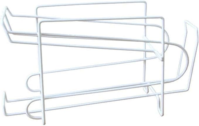 ausuky 2 Tier Metal Can Dispenser Refrigerator Beverage Rack Storage Holder for Soda Beer Coke