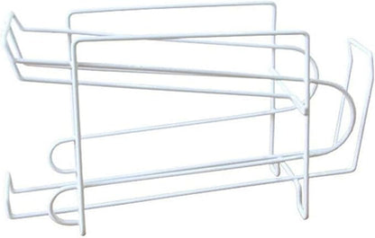 ausuky 2 Tier Metal Can Dispenser Refrigerator Beverage Rack Storage Holder for Soda Beer Coke