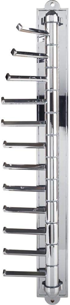 Polished Chrome Screw Mounted Cascading Tie Rack