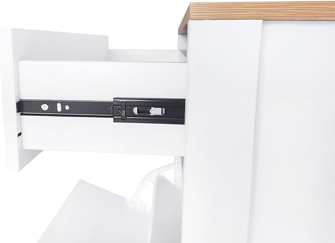 Modern Shoe Cabinet with 2 Flip Doors and 1 Storage Drawer Free-Standing Wooden Shoe Rack Shoe Storage Organizer for Entryway Hallway Small Space(White&Natural)
