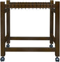 Wooden Rolling Pants Trolley with 16 Hangers