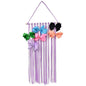 1Pc Baby Girls 24in Hair Bow Holders Hair Clips Headbands Holders Hanger Dispaly and Storage Organizer for Room Door Wall Hanging Decor (Purple and White)