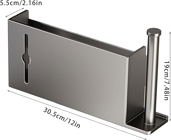 Space Saving Kitchen Cabinet Door Storage Box Wall Mount Organiser For Foil And Wrap Bathroom Organization Rack