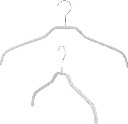 Mawa Clothing Hangers, Steel Hanger with Non-Slip Coating, for Shirts, Dresses, Camisoles, T-Shirts, 360-degree Rotatable Hook