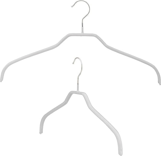 Mawa Clothing Hangers, Steel Hanger with Non-Slip Coating, for Shirts, Dresses, Camisoles, T-Shirts, 360-degree Rotatable Hook