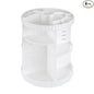 V-HANVER 360 Rotating Makeup Organizer Perfume Organizer White Cosmetic Storage Display Case Large Capacity Acrylic Beauty Holder Adjustable Partition Height for Bedroom Dresser or Bathroom Vanity