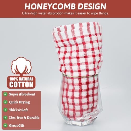 Nialnant 8 Pcs Kitchen Dish Rags,100% Cotton Kitchen Towels - Image 3