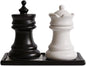 King and Queen Chess Piece Qtip Holder Bathroom Set with Mini Chessboard Base, Novelty Ceramic Storage Containers for Toothpicks, Cotton Swabs, Floss - Elegant Desk Decor, Unique Gift for Chess Lovers