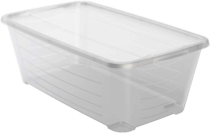 Life Story 6 Quart Rectangular Clear Plastic Protective Storage Shoe Box, 8 Pack