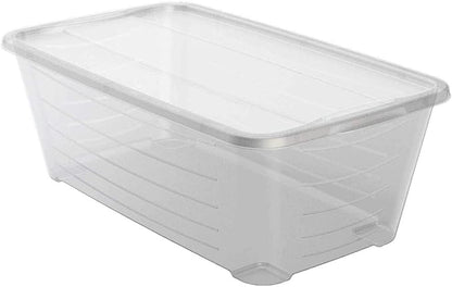 Life Story 6 Quart Rectangular Clear Plastic Protective Storage Shoe Box, 8 Pack