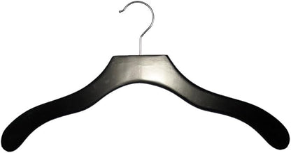 NAHANCO Contemporary Collection: Wooden Shirt Hanger, Black (Pack of 50)