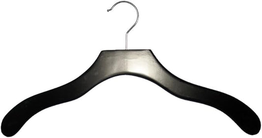 NAHANCO Contemporary Collection: Wooden Shirt Hanger, Black (Pack of 50)