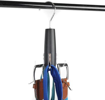 Umo Lorenzo 4-Hook Belt Organizer Closet Hanger Holder for Belts, Ties and Scarves