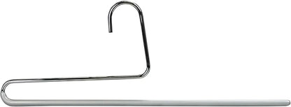 Mawa by Reston Lloyd Reverse Hook Trouser Series Non-Slip Space-Saving Clothes Hanger with Single Rod for Pants, Style KH/35U, 1-Each, Silver