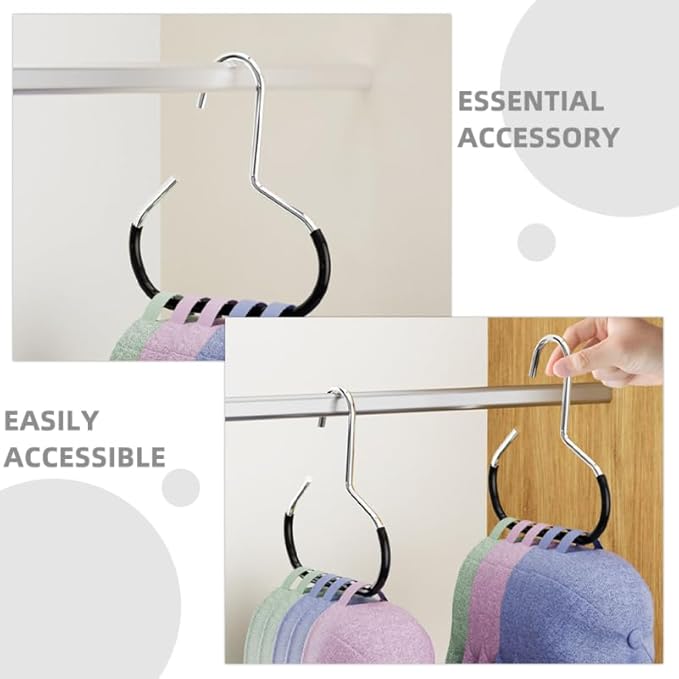 BESTOYARD 10-Pack Scarf Ring Hangers Non-Slip Metal Closet Organizer for Ties Scarves Belts and Tank Tops with Protective Coating 5.90X5.51 Inches