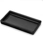 Luxspire Bathroom Vanity Tray, Mini Soap Dispenser, Small Ceramic Perfume and Jewelry Dish, Trinket Holder, Rectangle Candle Tray, Bath Organizer Kitchen Sink Narrow Soap Dish, Black