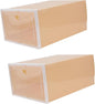 Cabilock 2Pcs Thickened Transparent Drawer Type Shoe Box for Men Stackable Plastic Footwear Storage Container with Large Capacity Space-saving Shoe Organizer for Home and Office