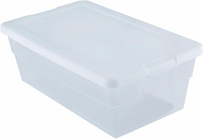 Sterilite Storage Box 13.5" X 8.3" X 4.8", 6 Qt. Clear - Pack of 4