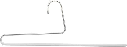 Mawa by Reston Lloyd Reverse Hook Trouser Series Non-Slip Space-Saving Clothes Hanger with Single Rod for Pants, Style KH/35U, 1-Each, White