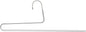 Mawa by Reston Lloyd Reverse Hook Trouser Series Non-Slip Space-Saving Clothes Hanger with Single Rod for Pants, Style KH/35U, 1-Each, White