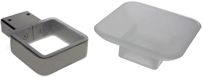 QT Modern Bathroom Soap Dish - Extremely Stylish Made from 304 Brushed Stainless Steel - Water and Rust Proof, Wall Mounted, Easy to Install