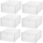 Ciieeo 6pcs Plastic Shoes Box Stackable Storage Containers for Sneakers Organizing Storage Boxes Lids