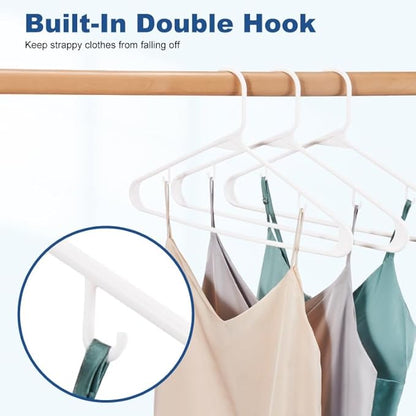 HOUSE DAY 1000 Pack Plastic Clothes Hangers, Commercial Bulk Shipment for Business, Sturdy Durable Lightweight Hanger White Ideal for Retail Dry Cleaners Warehouses, Save Cost & Warehouse Space