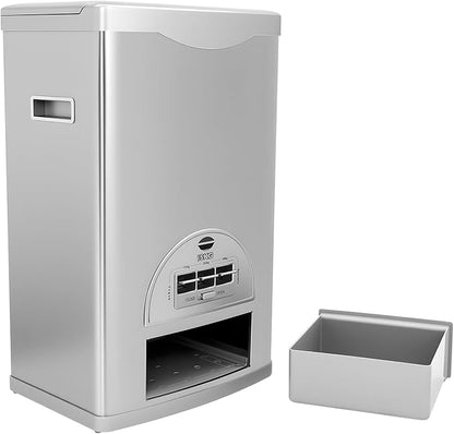 Auto Rice Dispenser,Grain Dispenser Storage Box,Large Capacity Stainless Steel Rice Storage Container for Kitchen,Dining Room (Silver) (Silver)
