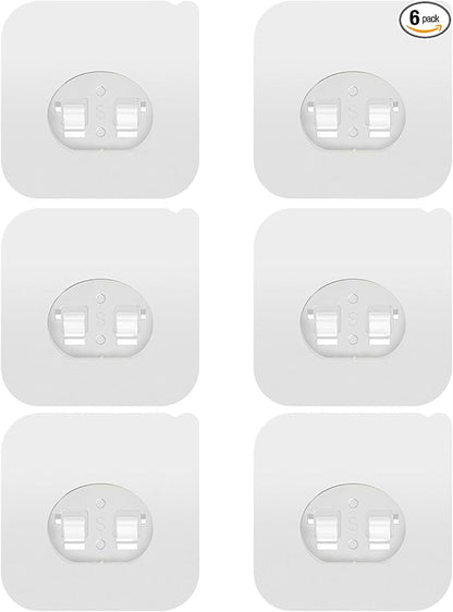 6 Pack Shower Caddy Adhesive Replacement, Strong Adhesive Hooks for Shower Shelf, Waterproof Adhesive Hooks, No Drilling, for Bathroom Shelves, Kitchen Racks and Soap Holder
