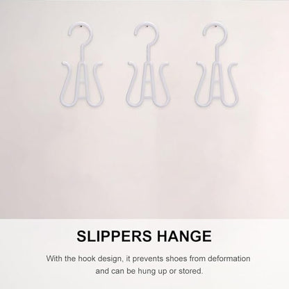 Zerodeko 10pcs Plastic Shoes Hanging Hooks Slipper Organizers for Efficient Storage and Quick Drying for Closet Travel and Home Use