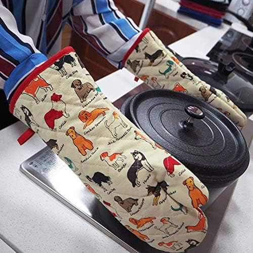 Oven Mitts Cotton Fashion Cute Dog Design 1 Pair - Image 5