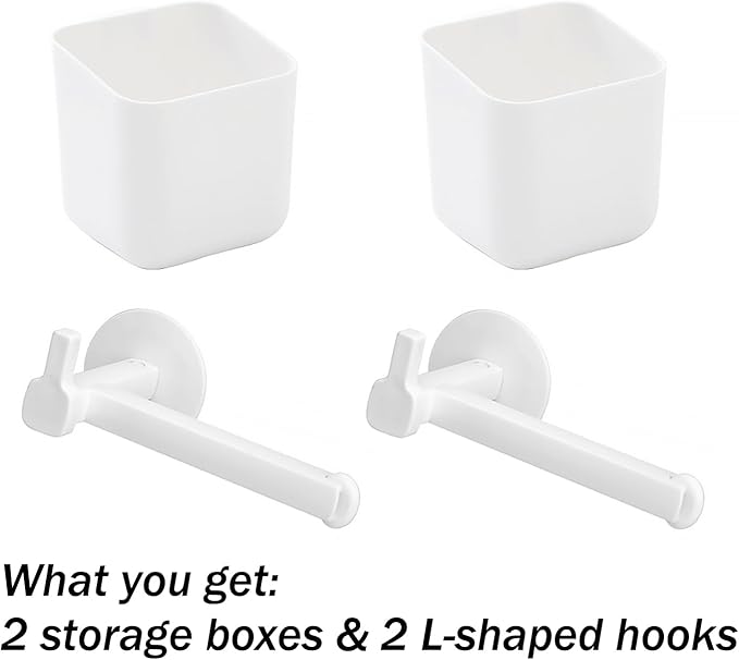 4-Pack Adhesive Headband Holder Organizer, Stretchable Wall Scrunchie Storage for Hair Ties, Hairbands, Claw Clips, Hair Brushes, Makeup Accessories, White