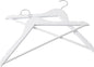 Wooden Colthes Hangers, Nature Color with Shoulder Notches Suitable for Slip Dresses,Shirts, Blouses,Coats,360° Rotating Silver Hook Solid Wood Hanger 20 Pack (White)