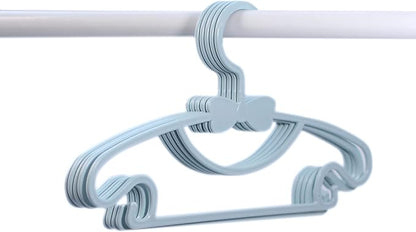 YYaaloa 30pcs Kids Clothes Hangers - Baby & Toddler Plastic Hangers (Blue, 30pcs)