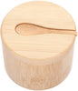 Bamboo Big Dipper Large Salt Cellar with Spoon and Magnetic Swivel Lid, 10 Ounce Storage Box