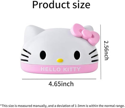 for Kitty Cute Soap Case Holder Container with Lid - Cute Soap Dish for Bathroom Accessories (White kt)