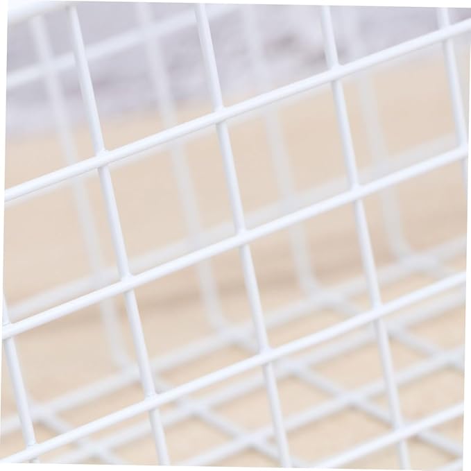 Healifty White Hanging Storage Rack Cabinet Door Organizer for Kitchen Bathroom Office Ventilated Over Cabinet Basket with Easy Installation Space Saving Storage Holder for Wardrobes and